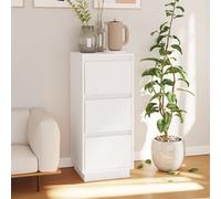VIDAXL - Credenza Bianca 32x34x75 Cm In Legno Massello Di Pino