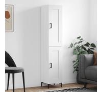 vidaXL Credenza Bianca 34,5x34x180 cm in Legno Multistrato