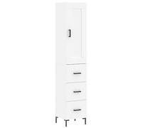 vidaXL Credenza Bianca 34,5x34x180 cm in Legno Multistrato