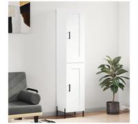 vidaXL Credenza Bianca 34,5x34x180 cm in Legno Multistrato
