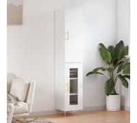 vidaXL Credenza Bianca 34,5x34x180 cm in Legno Multistrato