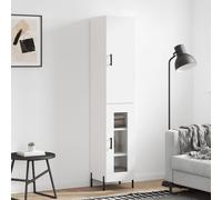 vidaXL Credenza Bianca 34,5x34x180 cm in Legno Multistrato