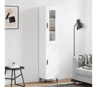 vidaXL Credenza Bianca 34,5x34x180 cm in Legno Multistrato