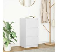 vidaXL Credenza Bianca 37,5x35x76 cm in Legno Multistrato