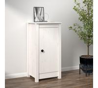 vidaXL Credenza Bianca 40x35x80 cm in Legno Massello di Pino