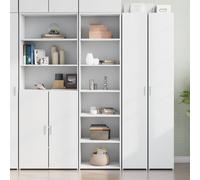 vidaXL Credenza Bianca 50x41x185 cm in Legno Multistrato, credenza alta, mobile contenitore, mobile alto, mobile, credenza laterale, mobile buffet