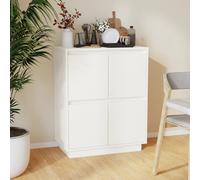 vidaXL Credenza Bianca 60x34x75 cm in Legno Massello di Pino