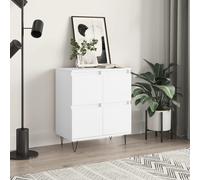 vidaXL Credenza Bianca 60x35x70 cm in Legno Multistrato