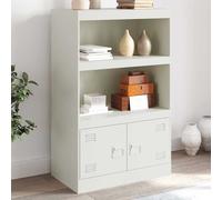 vidaXL Credenza Bianca 67x39x107 cm in Acciaio