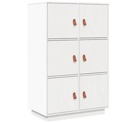 VIDAXL - Credenza Bianca 67x40x108,5 Cm In Legno Massello Di Pino