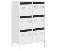 vidaXL Credenza Bianca 68x39x101,5 cm in Acciaio