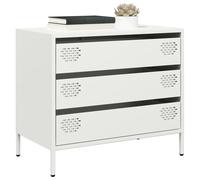 vidaXL Credenza Bianca 68x39x58,5 cm in Acciaio Laminato a Freddo