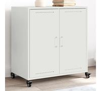 vidaXL Credenza Bianca 68,5x39x72 cm in Acciaio Laminato a Freddo, Mobile, credenza, Mobile Laterale, Mobile credenza, Mobile Contenitore, credenza