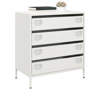 vidaXL Credenza Bianca 68x39x73,5 cm in Acciaio Laminato a Freddo
