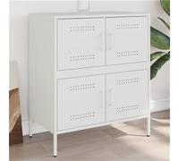 vidaXL Credenza Bianca 68x39x79 cm in Acciaio, credenza in Legno, armadietto portaoggetti, Mobile di conservazione, armadietto in Legno, portaoggetti