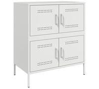 vidaXL Credenza Bianca 68x39x79 cm in Acciaio, credenza in Legno, armadietto portaoggetti, Mobile di conservazione, armadietto in Legno, portaoggetti