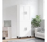 vidaXL Credenza Bianca 69,5x34x180 cm in Legno Multistrato