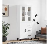 vidaXL Credenza Bianca 69,5x34x180 cm in Legno Multistrato