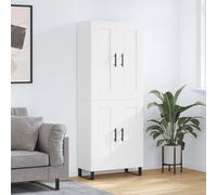 vidaXL Credenza Bianca 69,5x34x180 cm in Legno Multistrato
