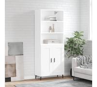 vidaXL Credenza Bianca 69,5x34x180 cm in Legno Multistrato