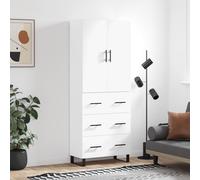 vidaXL Credenza Bianca 69,5x34x180 cm in Legno Multistrato