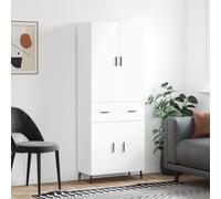 vidaXL Credenza Bianca 69,5x34x180 cm in Legno Multistrato