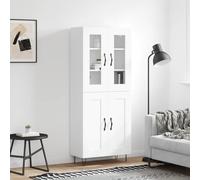 vidaXL Credenza Bianca 69,5x34x180 cm in Legno Multistrato