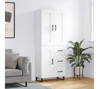 vidaXL Credenza Bianca 69,5x34x180 cm in Legno Multistrato