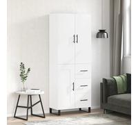 vidaXL Credenza Bianca 69,5x34x180 cm in Legno Multistrato