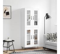 vidaXL Credenza Bianca 69,5x34x180 cm in Legno Multistrato