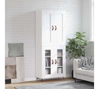 vidaXL Credenza Bianca 69,5x34x180 cm in Legno Multistrato