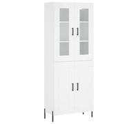 vidaXL Credenza Bianca 69,5x34x180 cm in Legno Multistrato