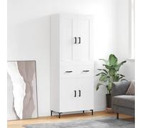 vidaXL Credenza Bianca 69,5x34x180 cm in Legno Multistrato