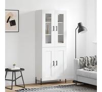 vidaXL Credenza Bianca 69,5x34x180 cm in Legno Multistrato