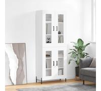 vidaXL Credenza Bianca 69,5x34x180 cm in Legno Multistrato