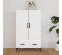 vidaXL Credenza Bianca 70x31x115 cm in Legno Ingegnerizzato