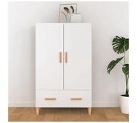 Credenza bianca 70x31x115 cm in legno multistrato