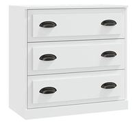 AX Credenza Classica 70x35.5x67.5cm Bianco Portaoggetti Mobile Salotto 0k 816224