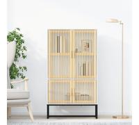 vidaXL Credenza Bianca 70x35x125 cm in Legno Multistrato