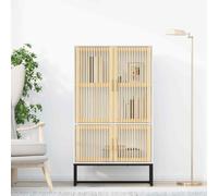 vidaXL Credenza Bianca 70x35x125 cm in Legno Multistrato