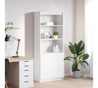 vidaXL Credenza Bianca 70x35x180 cm in Legno Multistrato, Mobile, mobiletto Laterale, mobiletto portaoggetti Alto, mobiletto portaoggetti, Mobile Alto