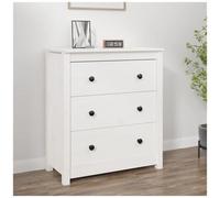 VIDAXL - Credenza Bianca 70x35x80 Cm In Legno Massello Di Pino