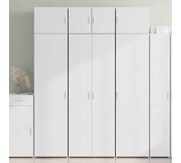 vidaXL Armadietto alto, colore bianco, 70 x 42,5 x 185 cm, in legno, con mensola, mobile alto, con mensola, mobili alti