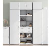 vidaXL Credenza Bianca 70x42,5x185 cm in Legno Multistrato