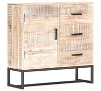 vidaXL Credenza Bianca 73x30x75 cm in Legno Massello di Acacia