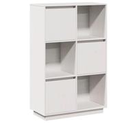 vidaXL Credenza Bianca 74x35x117 cm in Legno Massello di Pino