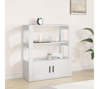 vidaXL Credenza Bianca 80x30x90 cm in Legno Multistrato