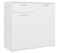 vidaXL Credenza Bianca 80x36x75 cm in Legno Multistrato