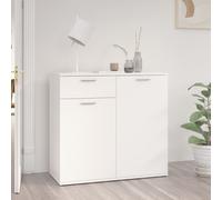 vidaXL Credenza Bianca 80x36x75 cm in Legno Multistrato