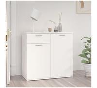 vidaXL Credenza Bianca 80x36x75 cm in Legno Multistrato